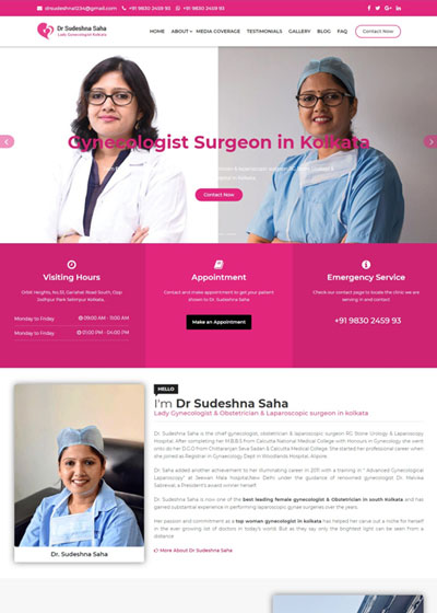  Website Design for Dr.Sudeshna Saha