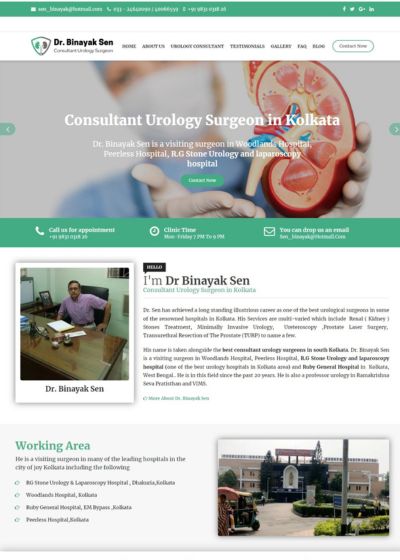  Website Design for Dr. Binayak Sen