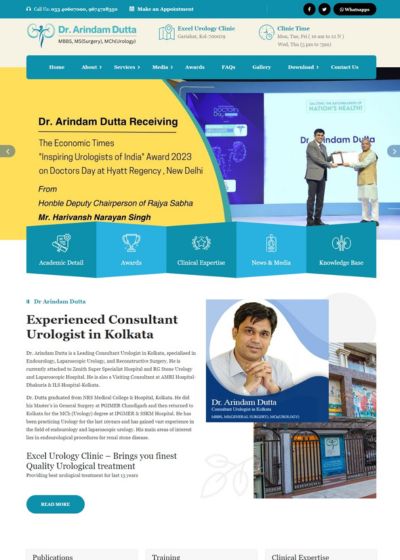  Website Design for Dr.Arindam Dutta