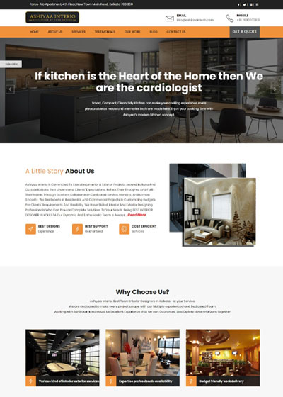  Website Design for Ashiyaa Interio