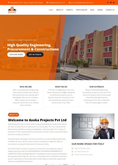  Website Design for Asoka Projects